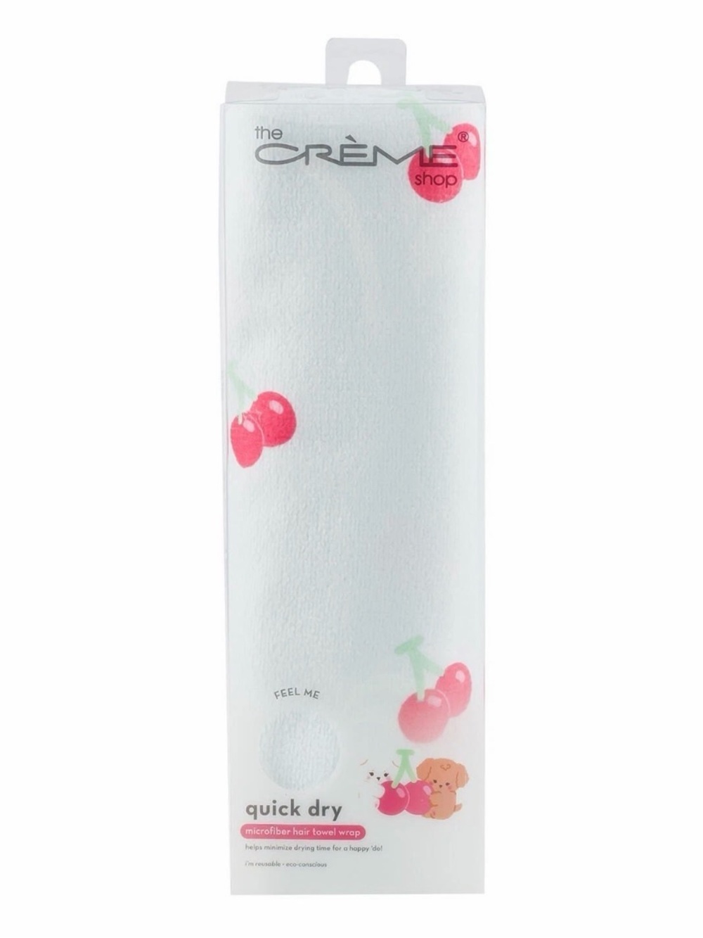 NIB The Creme Shop Microfiber Hair Towel - Cherry Print